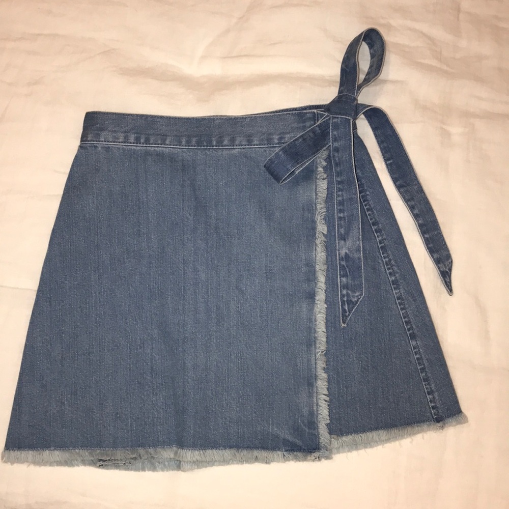 Madewell Raw Hem Wrap skirt